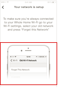 Screenshot showing Forget This Network