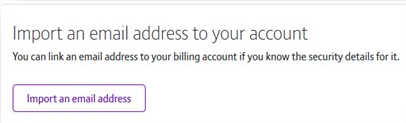 Import an email address