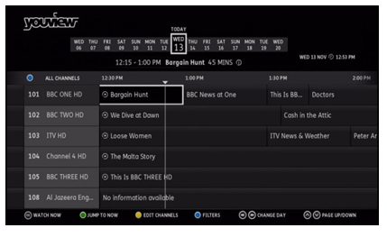 YouView high contrast colour scheme
