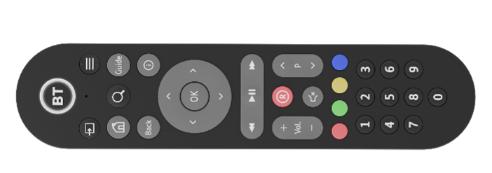 Remote control. Batteries need to be activated by removing the pull-tab on the back