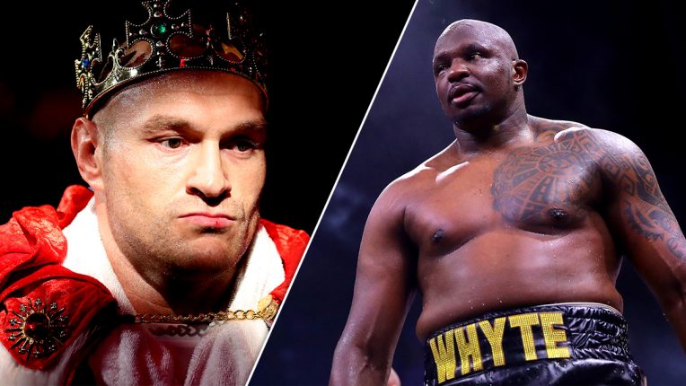 Tyson Fury and Dillian Whyte facing off