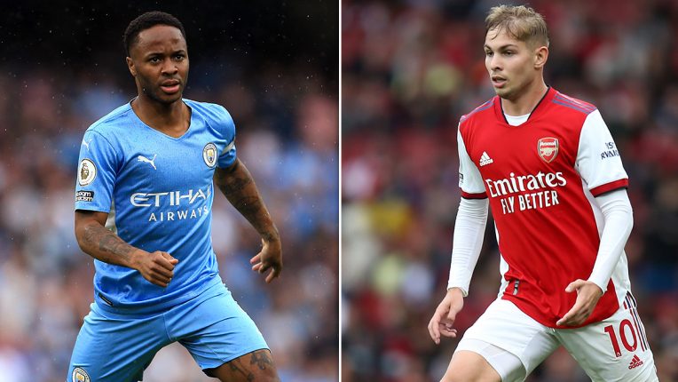 Raheem Sterling and Emile Smith Rowe