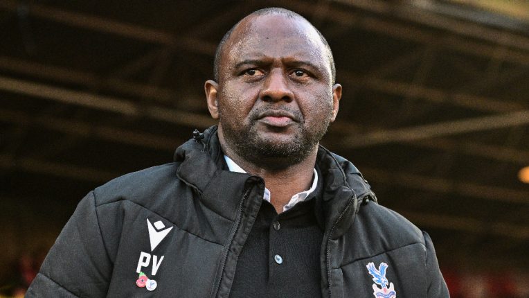 Patrick Vieira looks on ahead of Crystal Palace's game at Nottingham Forest