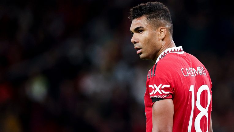 casemiro for manchester united in europa league