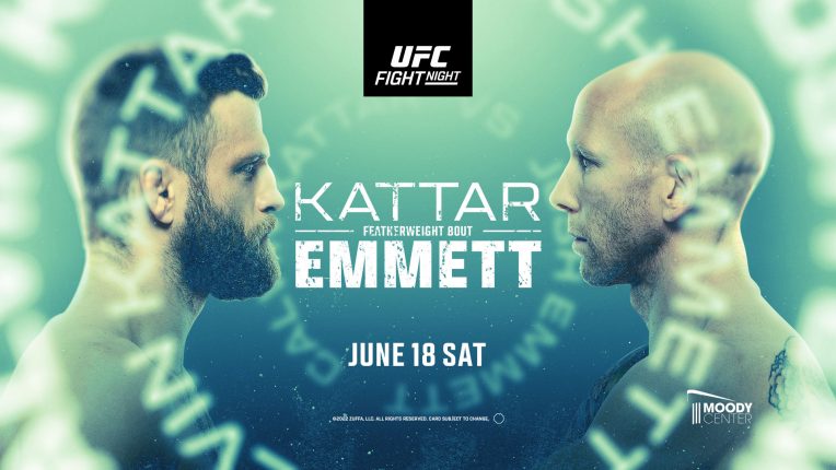 UFC Fight Night Kattar vs Emmett fight poster