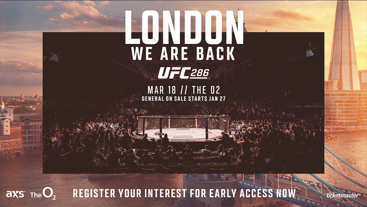 UFC 286 heads to London's O2 Arena on March 18 BT Sport