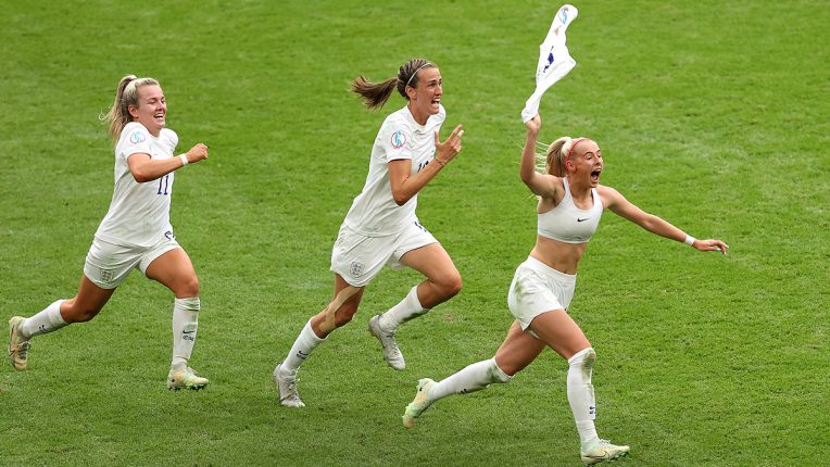 Super-sub Chloe Kelly scored her first ever international goal to seal glory for England