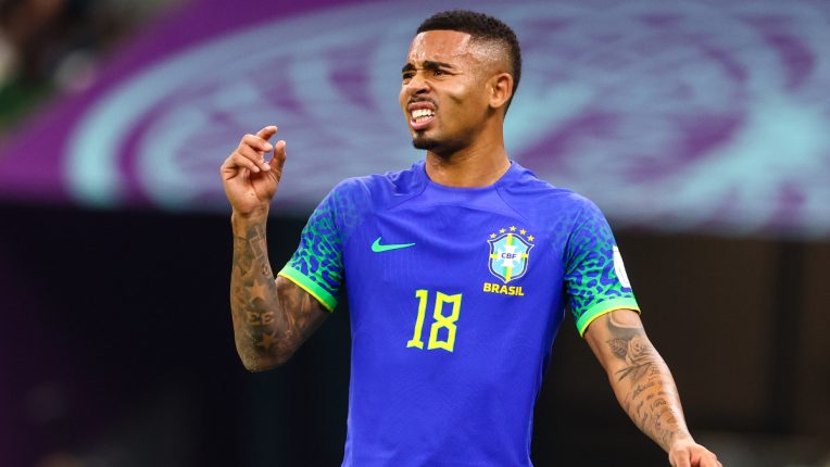 Gabriel Jesus during Brazil's game against Cameroon