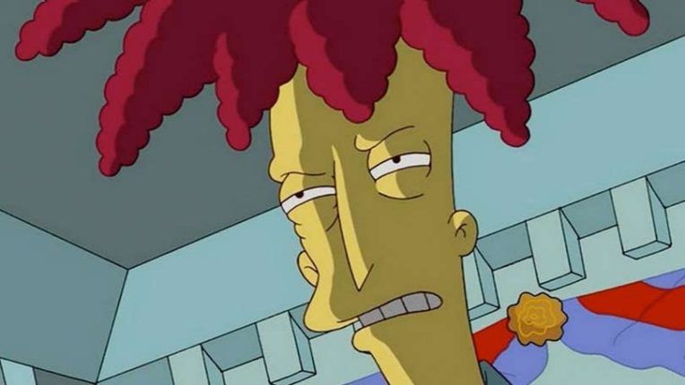 Sideshow Bob from The Simpsons as voiced by Kelsey Grammer