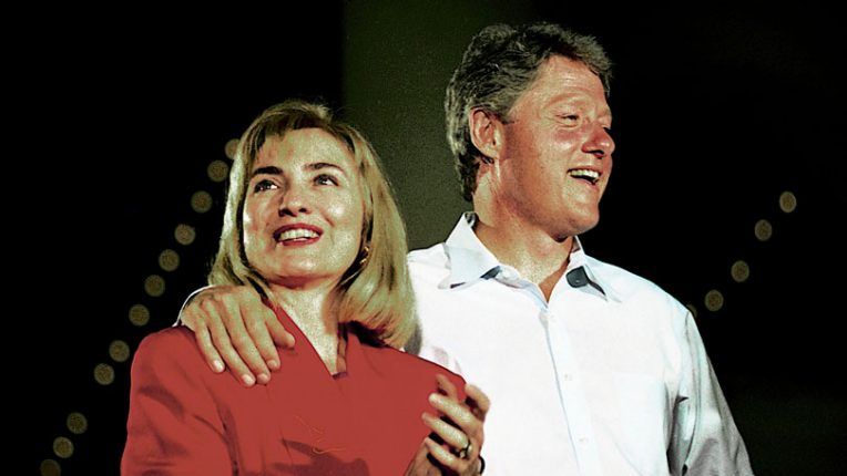 Hillary Clinton and Bill Clinton in the early Nineties