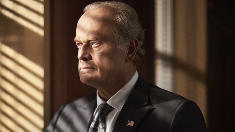 Kelsey Grammer playing Gore Bellowes in Proven Innocent