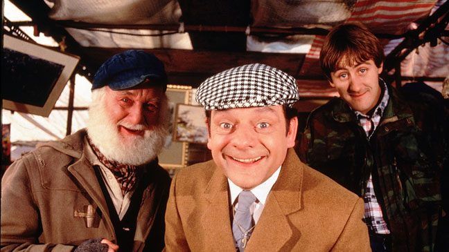 Buster Merryfield, David Jason and Nicholas Lyndhurst in Only Fools and Horses