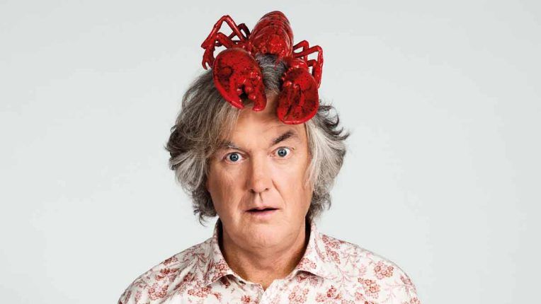 James May with a lobster on his head