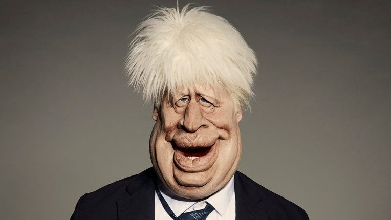 The Boris Johnson puppet on Spitting Image