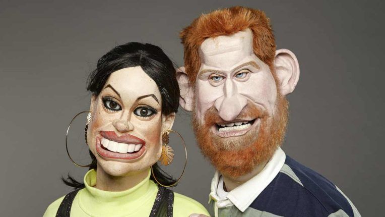Spitting Image puppets of Prince Harry and Meghan