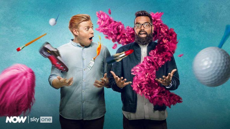 Rob and Romesh posing for their new Sky One series