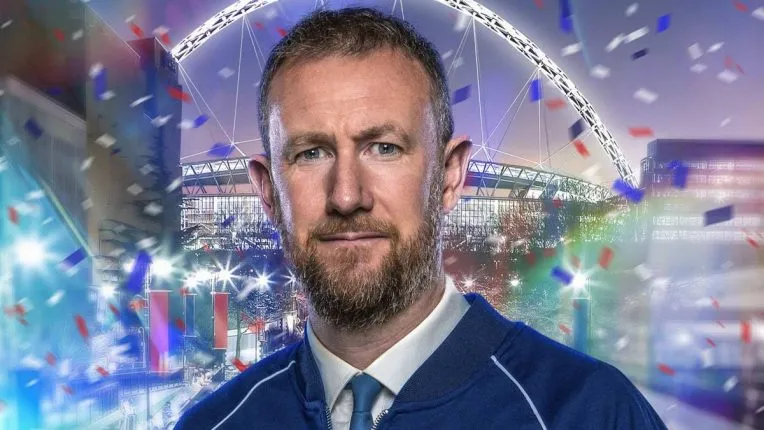 Comedian and TV star Alex Horne presenting Crouchy's Year Late Euros