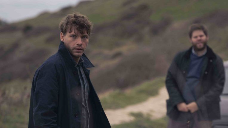Billy Howle on the Isle of Wight coast in The Beast Must Die