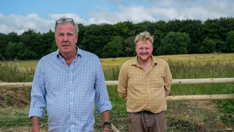 Jeremy Clarkson and Kaleb Cooper on Clarkson's Farm season 2