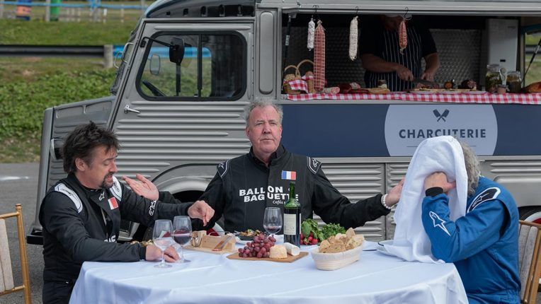 Grand Tour presenters have lunch