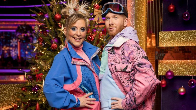 Mel Giedroyc and Neil Jones on the Strictly Christmas special 2021