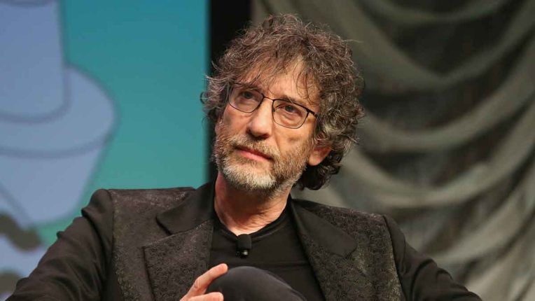 Neil Gaiman at a screening event for his TV series Good Omens