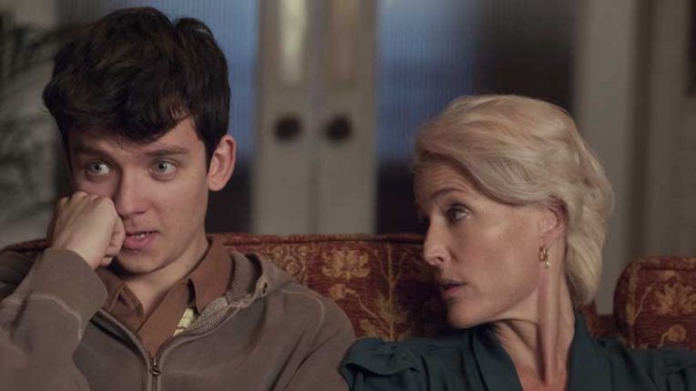 Asa Butterfield and Gillian Anderson