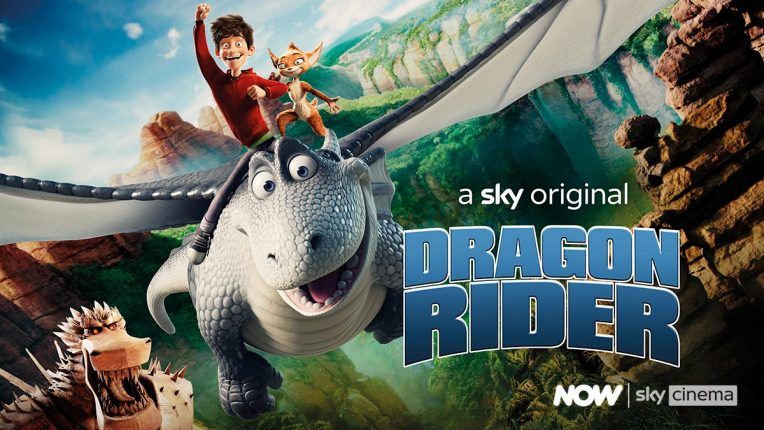 The Dragon Rider and Firedrake in Sky Original Dragon Rider