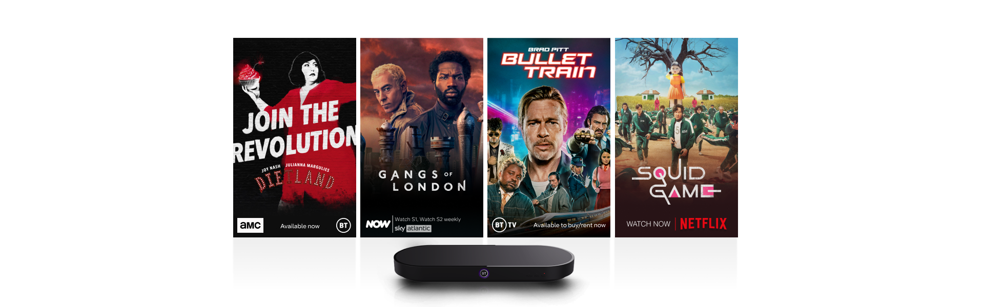 Only BT lets you swap your TV package monthly. From Sport, to Entertainment to both (VIP), choose the TV package for you and switch later to suit your needs.