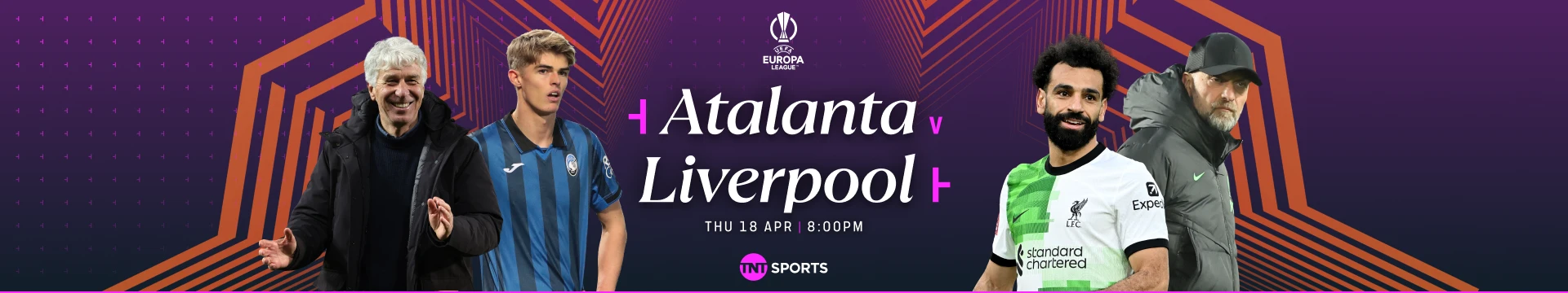Atalanta v Liverpool Thursday 18 April at 8pm