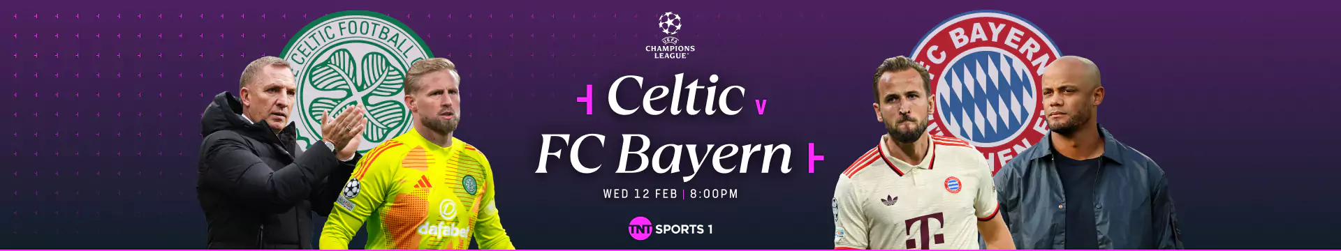 Celtic v Bayern Munich - Wednesday 12 February at 8pm on TNT Sports 1