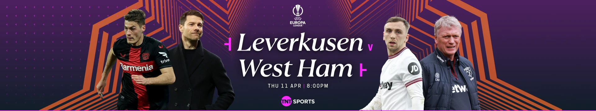 Leverkusen v West Ham Thursday 11 April at 8pm