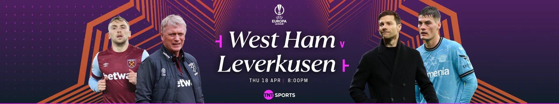 West Ham v Leverkusen Thursday 18 April at 8pm
