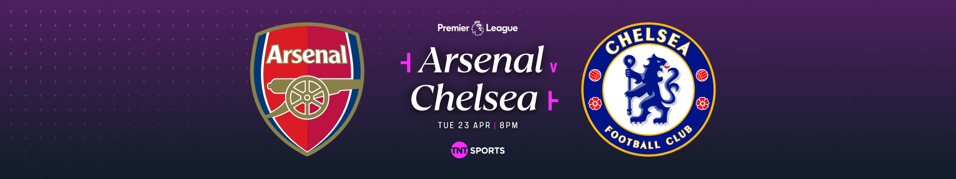 Arsenal v Chelsea Tuesday 23 April at 8pm