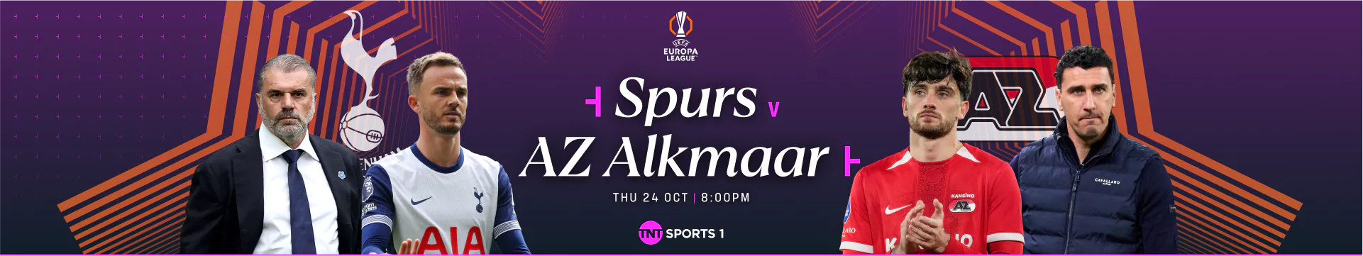 Spurs v AZ Alkmaar 24th October at 8pm on TNT Sports 1