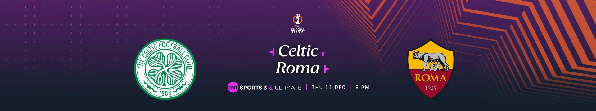 Celtic v Roma - 7:00pm – TNT Sports 3 – Thursday 11 December 2025