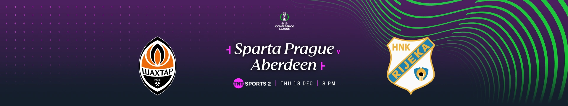 Sparta Prague v Aberdeen - 7:00pm – TNT Sports – Thursday 18 December 2025