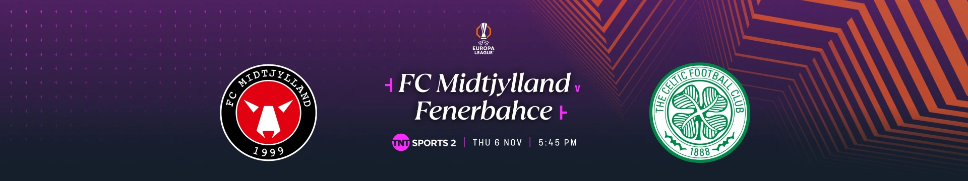 FC Midtjylland versus Celtic – 5:45pm - TNT Sports 2- Thursday 6 November 2025