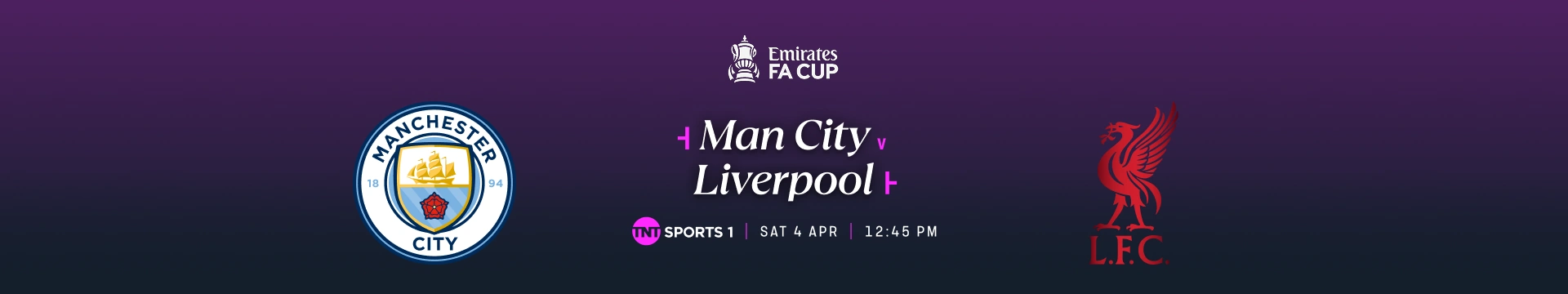 Manchester City v Liverpool – 11:45am build-up – TNT Sports 1 – Saturday 4 April 2026 – 12:45pm kick-off