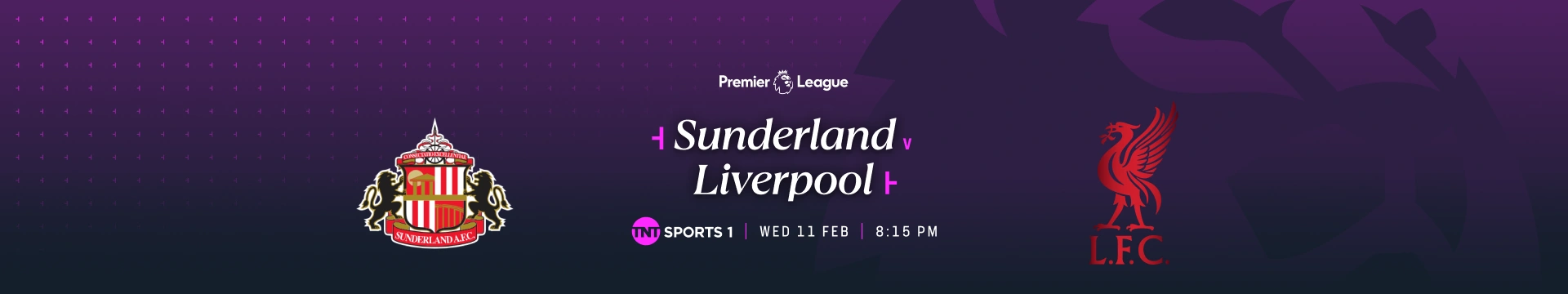 Sunderland v Liverpool – 7:15pm build-up – TNT Sports 1 – Wednesday 11 February 2026