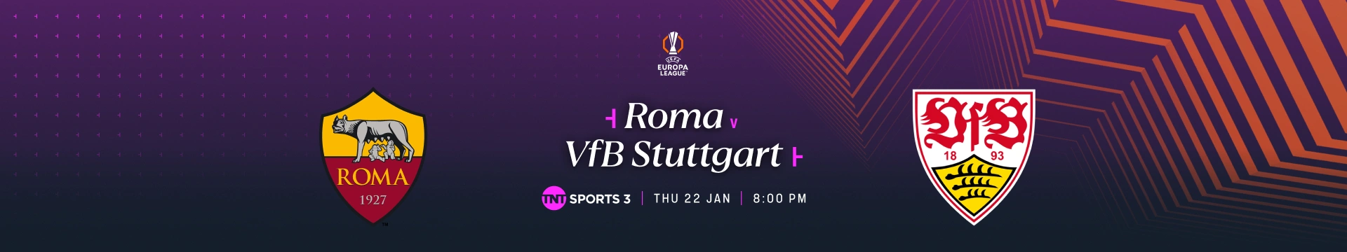 Roma v VfB Stuttgart – 4:45pm GMT build-up – TNT Sports 3 – Wednesday 22 January 2026