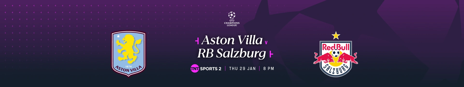 Aston Villa v RB Salzburg – TNT Sports 2 – Thursday 29 January 2026 